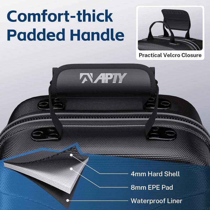 APTY Hard Case Top Golf Club Travel Bag with Wheels, Padded Golf Luggage Case Cover for Airline - with Integrated Combo Lock, 1680D Wear-Resistant Oxford - Image 4